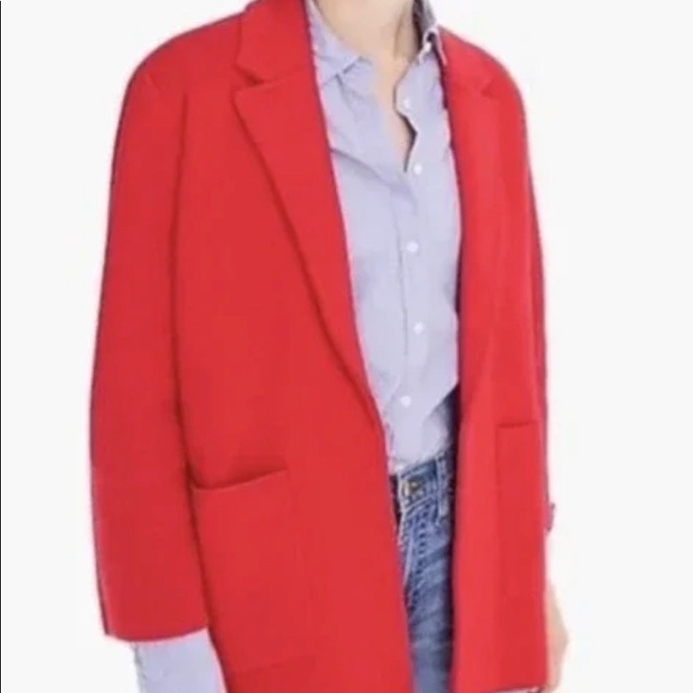 J CREW Sophie XS sweater blazer - red.